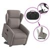 vidaXL Sill&oacute;n reclinable elevable tela gris taupe