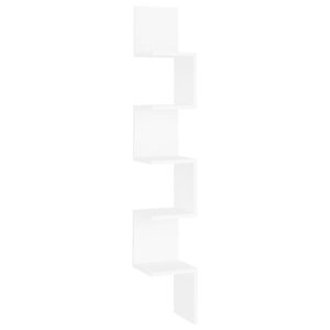 vidaXL Estante de esquina de pared madera contrachapada 20x20x127,5 cm
