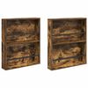 vidaXL Estante de revistas 2 uds. Roble ahumado 60 x 12 x 70 cm