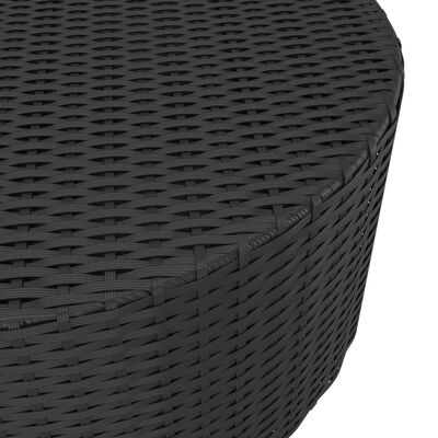 vidaXL Mesita de centro de ratán sintético negro 68x68x30 cm
