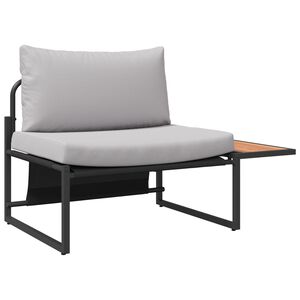 vidaXL Conjunto de sof&aacute;s de jard&iacute;n 2 pcs Gris claro Acero