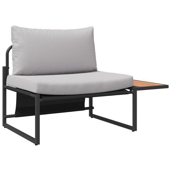 vidaXL Conjunto de sof&aacute;s de jard&iacute;n 2 pcs Gris claro Acero