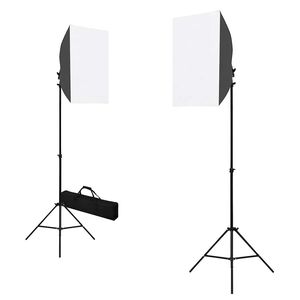 vidaXL L&aacute;mparas de estudio profesional 2 uds acero negro 40x60 cm