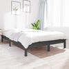 vidaXL Estructura de cama de madera maciza de pino gris 200x200 cm