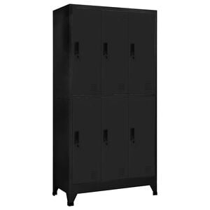 vidaXL Taquilla de acero negro 90x45x180 cm