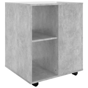 vidaXL Armario ruedas madera contrachapada gris hormig&oacute;n 60x53x72 cm