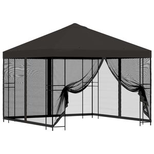 vidaXL Gazebo de jard&iacute;n con paredes laterales 3 x 3 m Gris antracita