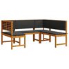 vidaXL Conjunto de Bancos de Jard&iacute;n 3 uds. Marr&oacute;n