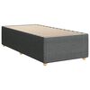 vidaXL Cama box spring con colch&oacute;n tela gris oscuro 100x200 cm
