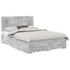 vidaXL Estructura de cama con caj&oacute;n Gris Concreto 150 x 200 cm