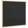 vidaXL Pizarra con marco de madera maciza de pino negra 60x55 cm