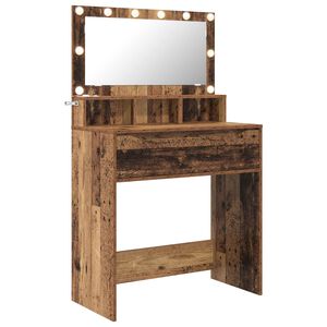 vidaXL Mesas de tocador de dormitorio Madera Vieja 80 x 39,6 x 135 cm