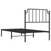 vidaXL Estructura cama sin colch&oacute;n con cabecero metal negro 90x200 cm