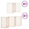 vidaXL Puerta para perros plegable 9 paneles madera de &aacute;lamo 450 cm
