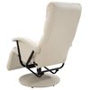 vidaXL Sill&oacute;n reclinable para TV de cuero sint&eacute;tico color crema