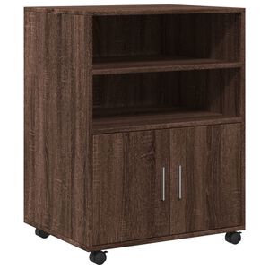 vidaXL Armario con ruedas madera ingenier&iacute;a marr&oacute;n roble 60x48x81 cm