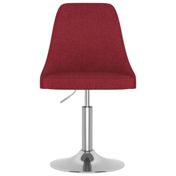 vidaXL Sillas de comedor giratorias 2 unidades tela rojo tinto