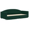 vidaXL Sof&aacute; cama nido con cajones terciopelo verde oscuro 90x200 cm