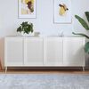 vidaXL Puerta de armario lamas 4 uds madera pino blanco 69x49,4 cm