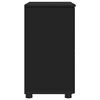 vidaXL Gabinete de Ba&ntilde;o con almacenamiento Negro 61 x 35 x 64 cm