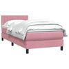 vidaXL Cama box spring con colch&oacute;n terciopelo rosa 90x220 cm