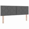 vidaXL Cama tipo Box Spring con colch&oacute;n Gris oscuro 140 x 200 cm tela