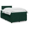vidaXL Cama box spring con colch&oacute;n terciopelo verde oscuro 120x190 cm