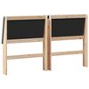 vidaXL Cabecero tapizado Gris oscuro 150 cm Madera de pino macizo