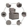 vidaXL Sill&oacute;n reclinable elevable tela gris taupe