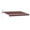 vidaXL Toldo Retr&aacute;ctil El&eacute;ctrico Marr&oacute;n y blanco 2,5 x 2 m