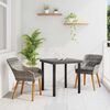 vidaXL Conjunto de Comedor de Jard&iacute;n 3 pcs Gris rat&aacute;n sint&eacute;tico