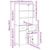 vidaXL Aparador alto con caj&oacute;n Roble artesanal 69,5 x 34 x 180 cm