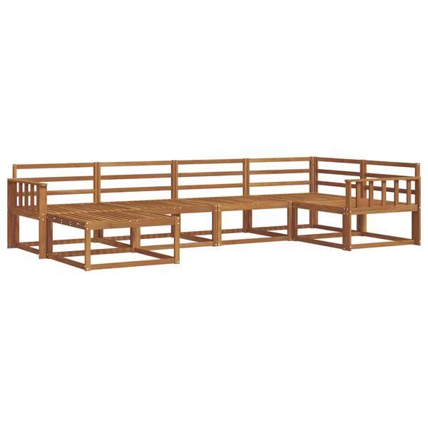 vidaXL Conjunto de sof&aacute;s de exterior 6 pcs Natural