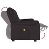 vidaXL Sill&oacute;n reclinable de masaje de 3 plazas cuero sint&eacute;tico negro