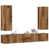 vidaXL Conjunto de mueble de TV 5 piezas montado la pared madera vieja