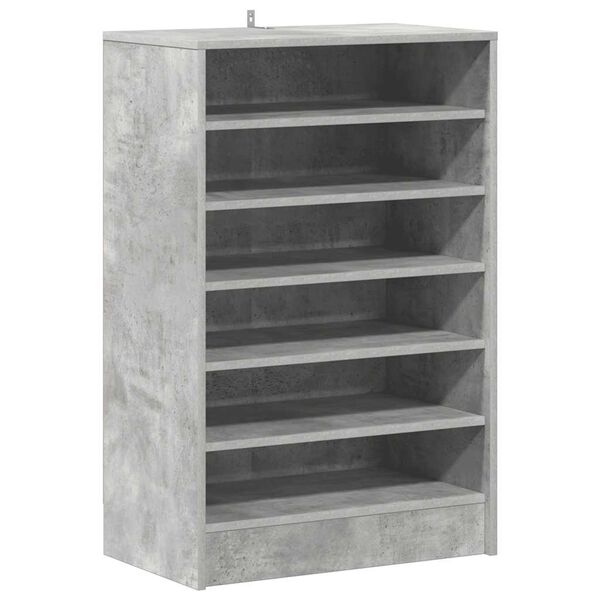 vidaXL Mueble zapatero madera contrachapada gris hormigón 60x35x92 cm