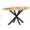 vidaXL Mesa de comedor de madera maciza de mango 140x80x75 cm