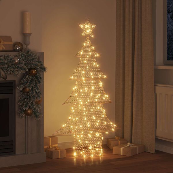 vidaXL &Aacute;rbol de Navidad con 160 LED c&aacute;lido 151 cm PET