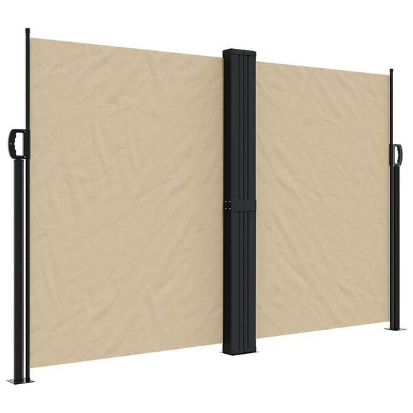 vidaXL Toldo lateral retr&aacute;ctil beige 160x1000 cm