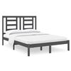 vidaXL Estructura de cama doble peque&ntilde;a madera maciza gris 120x190 cm