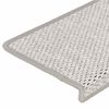 vidaXL Alfombra autoadhesiva escalera sisal 30 uds 65x21x4 cm Platina