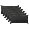 vidaXL Coj&iacute;n con almohada HEERLEN 6 uds. Negro Terciopelo