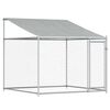 vidaXL Jaula de perros techo y puerta acero galvanizado gris 2x2x2 m