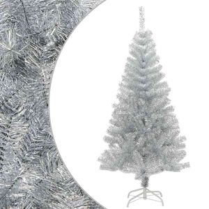 vidaXL &Aacute;rbol de Navidad artificial con soporte PET plateado 150 cm