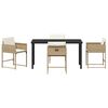 vidaXL Conjunto de Comedor de Jard&iacute;n 5 pcs Beige rat&aacute;n sint&eacute;tico