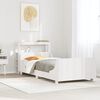 vidaXL Estructura de cama sin colch&oacute;n madera de pino blanca 90x200 cm