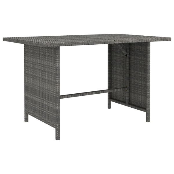 vidaXL Set de muebles de jardín 10 pzas y cojines ratán sintético gris