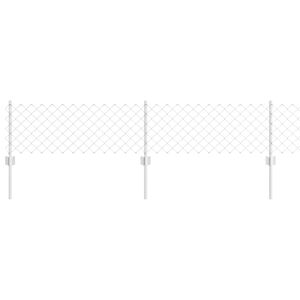 vidaXL Cerca de eslabones de cadena con postes 25 x 0,4 m (An x Alt)