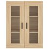 vidaXL Aparador alto madera contrachapada color roble 69,5x34x180 cm