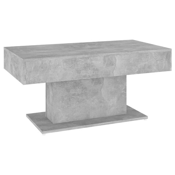 vidaXL Mesa de centro madera contrachapada gris hormigón 96x50x45 cm